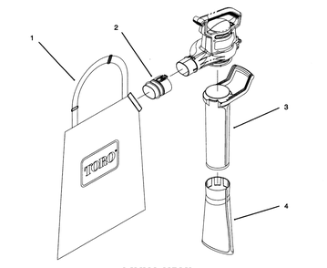 Part Location Diagram of 93-0574 Lawn Boy Tube-Bag Inlet